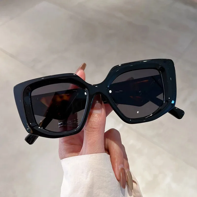 Vintage Brand Designer Polygon Sunglasses Women For Men 2024 Luxury Fashion Sun Glasses Trendy Punk Ladies Orange Big Shades