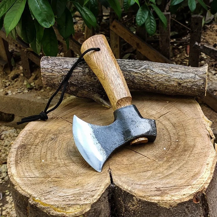

NEW Manganese Steel Forged Mini Whirlwind Axe Outdoor Camping Home Woodchopping Small Hand Axe Defensive Hammer Axe
