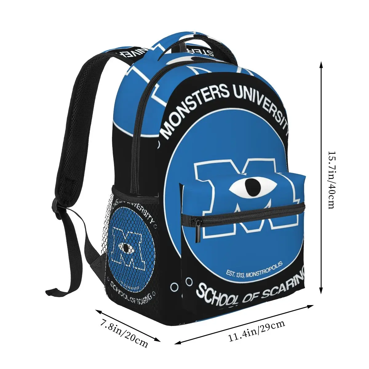 Monsters University - College Student Gear Backpacks Boys Girls Bookbag Students School Bags Cartoon Kids Rucksack Shoulder Bag