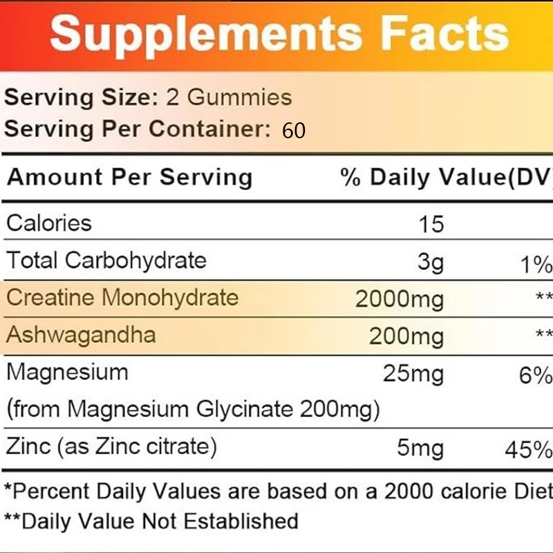 Creatine Monohydrate Soft Candy - Pure Creatine Chewing Promotes Muscle Growth, Recovery, and Anaerobic Endurance