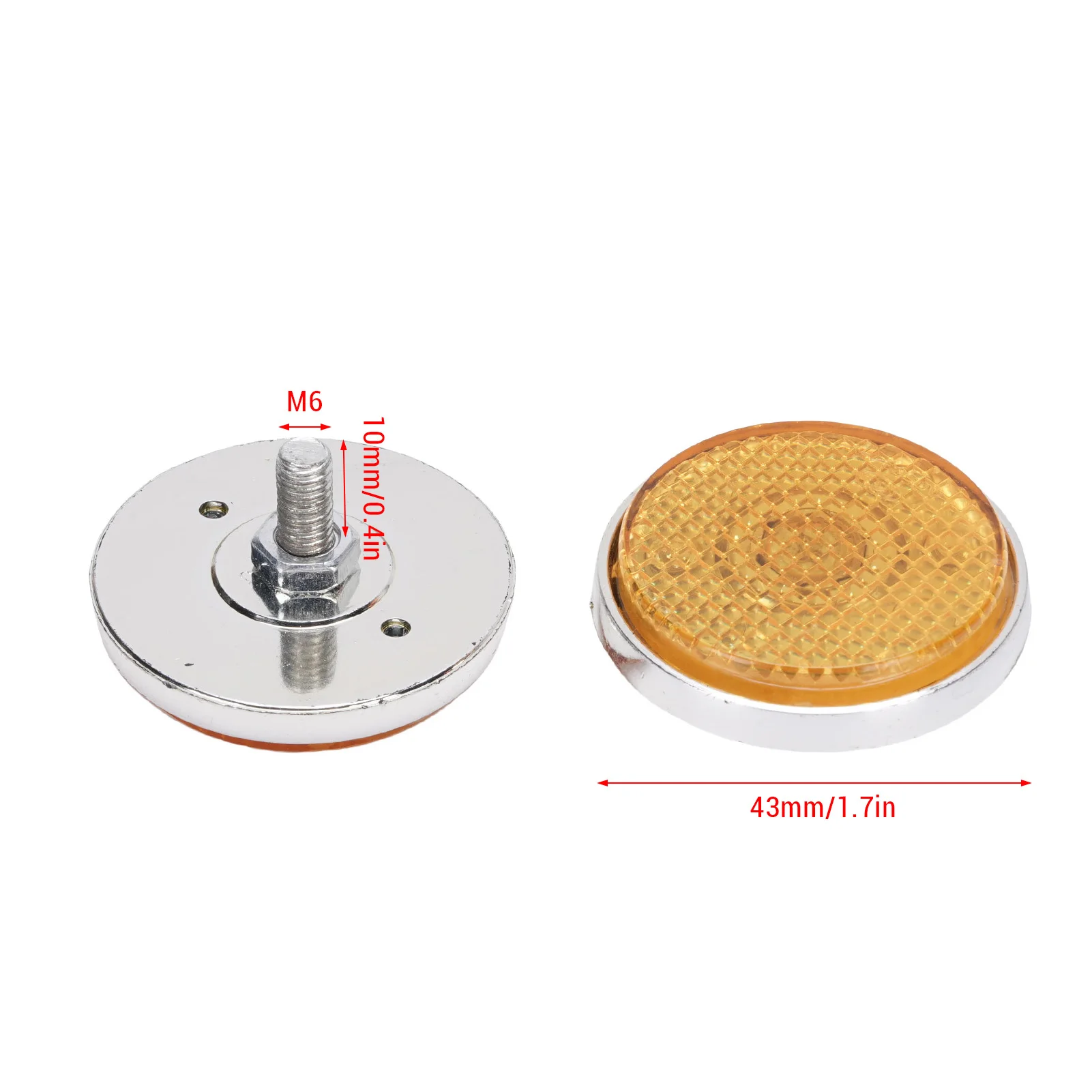 عاكسات ساق الشوكة الأمامية تركيب آمن عاكس دائري للشوكة الأمامية لاستبدال الدراجة النارية لـ CB100 Super Sport