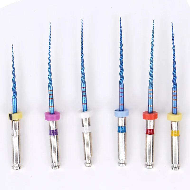 

6 шт. гибкая теплая активация для очистки корневых каналов стоматолога использование стоматологического файла корневых каналов Gold Endo роторные суперфайлы