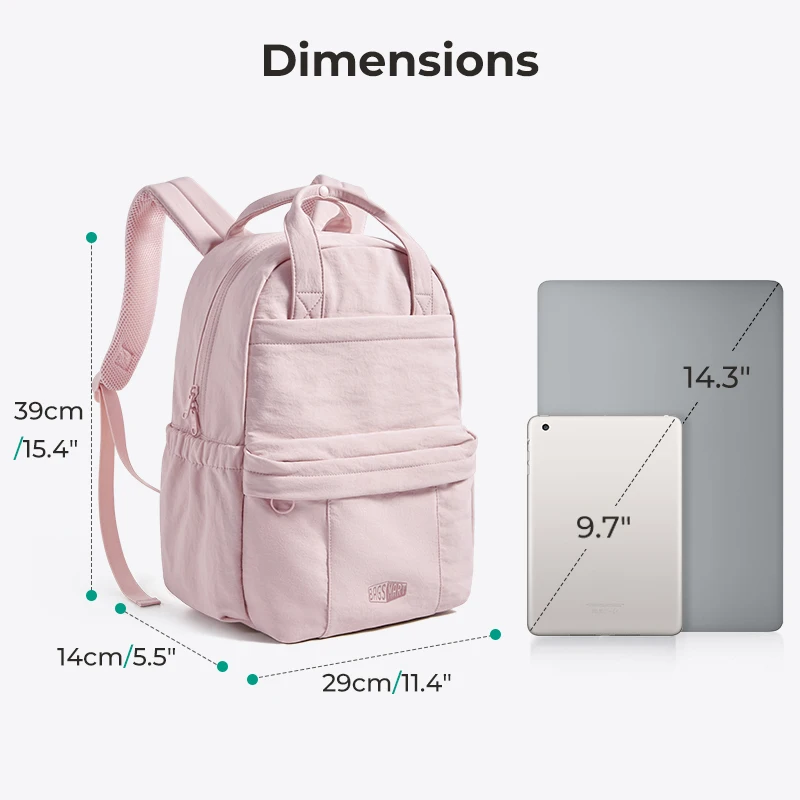 BAGSMART College Students Backpack Fashion Unisex School Laptop Bag Large Capacity Travel Backpack for Women Men