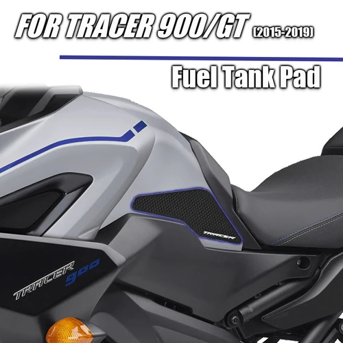 Imagen 2 del producto 2015-2019 pegatinas negras para motocicleta, almohadilla antideslizante para tanque de combustible, rodilla para YAMAHA Tracer MT-09 FJ-09 Tracer 900 2018 2017 2016