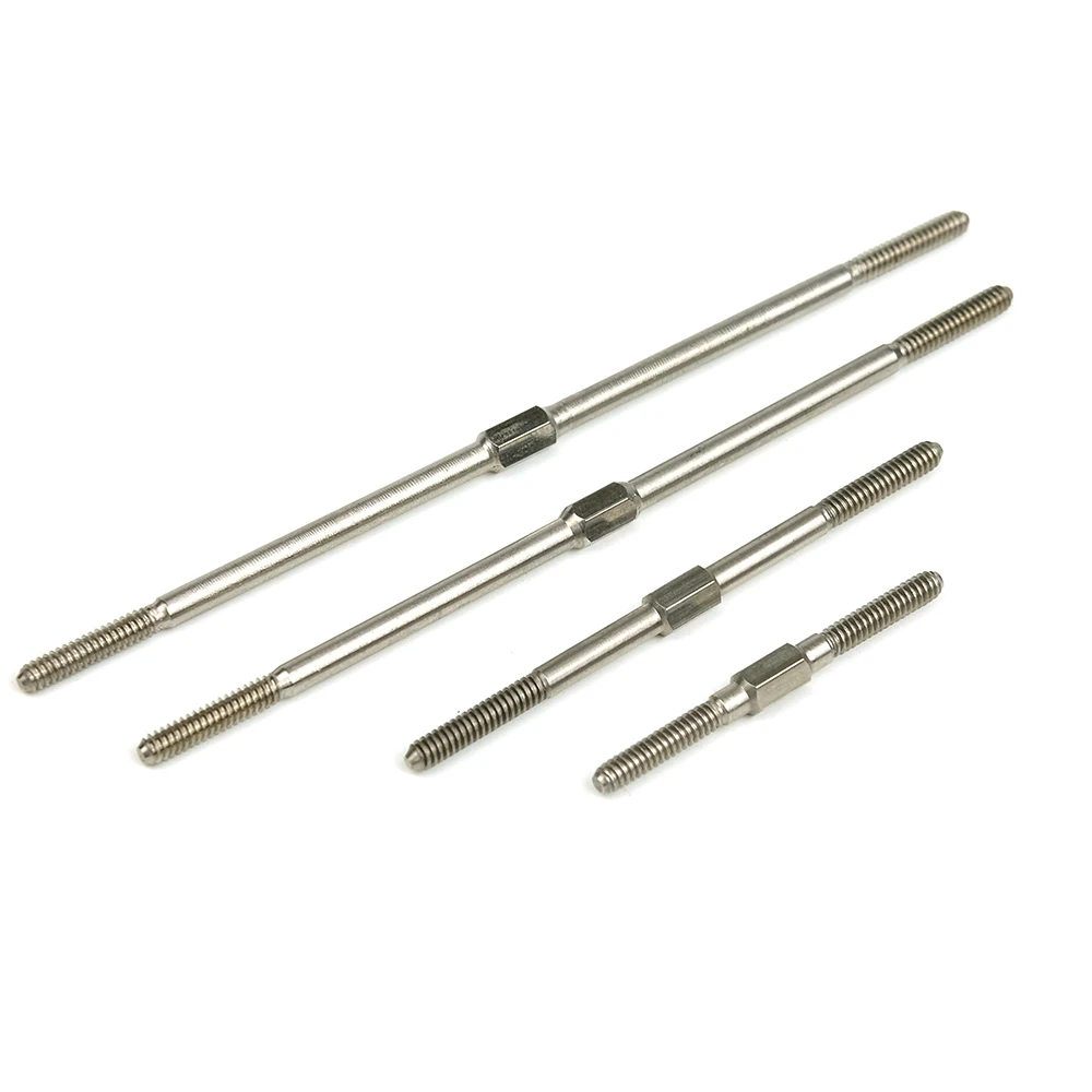 4PCS 3mm M3 Stainless Steel Positive Negative Threaded Push Rod Servo Linkage 38mm/ 60mm/ 95mm/ 102mm for RC Boat Aircraft Model