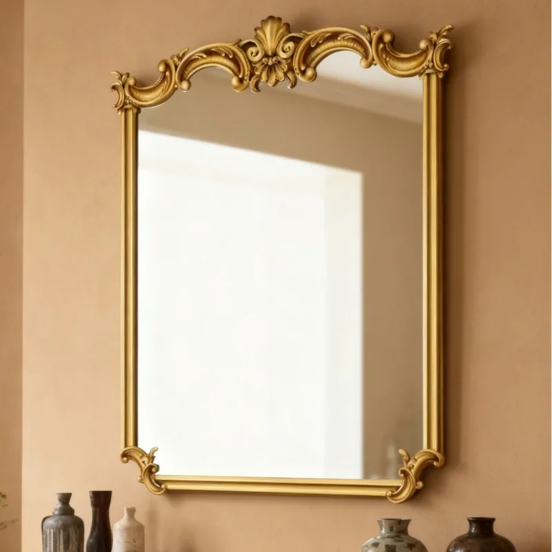 European classical complex carved gorgeous decorative mirror light French decoration