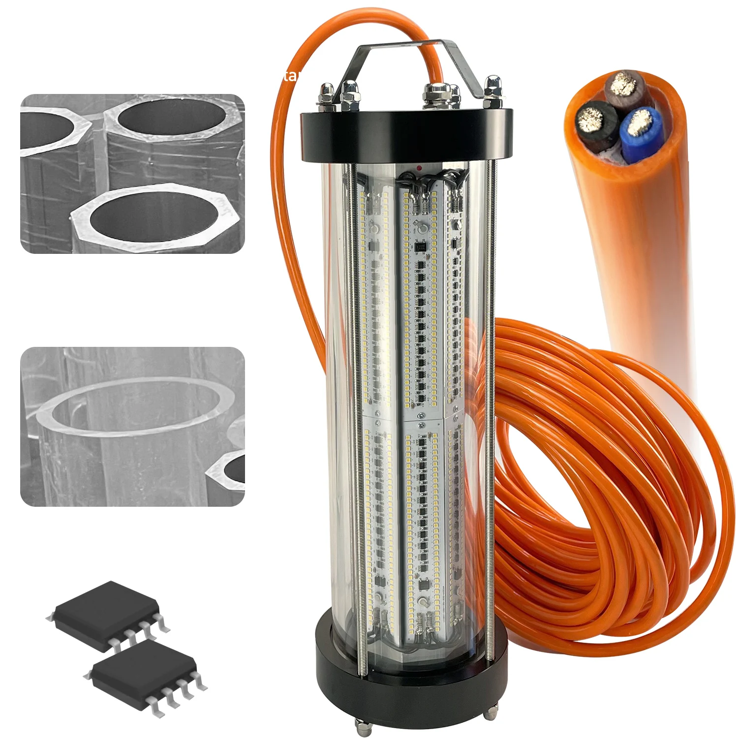 2000 واط أخضر أزرق أبيض أصفر في الهواء الطلق 220 فولت IP68 تحت الماء LED الحبار مصباح الصيد لقارب البحرية LED أضواء الصيد الحبار #5