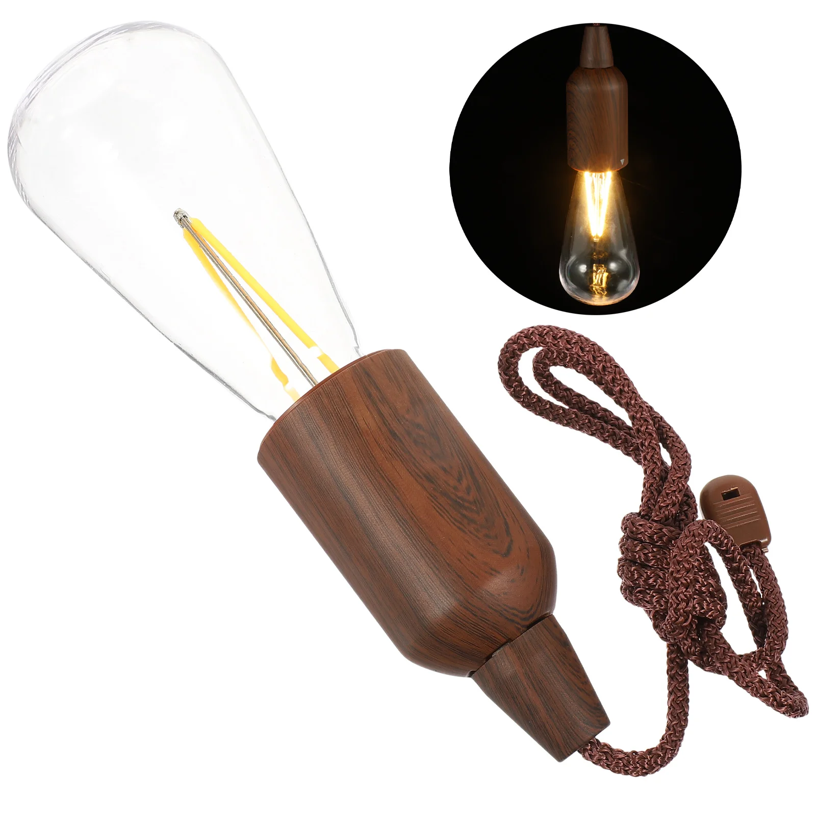 

Retro Lamp Portable Pull Rope Design Waterproof for Camping Hiking Outdoor Trips Party Atmosphere Decorative Tent