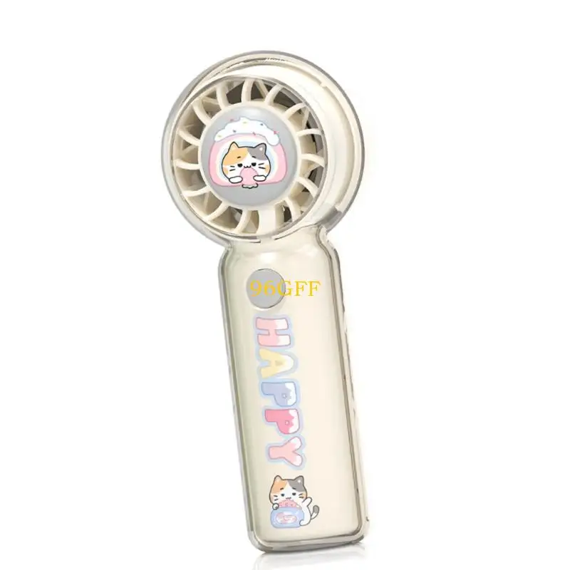 96GF Quiet Pocket Fan Convenient to Carry USB Powered Handheld Fan Plastic Texture for Commuting Picnics and Everyday Use