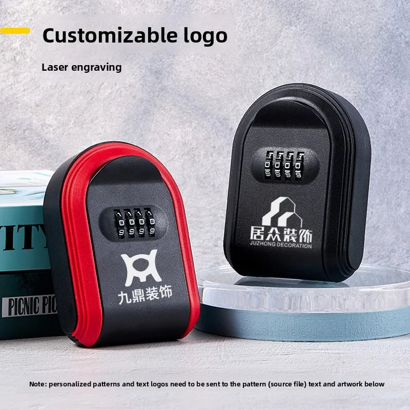 All-plastic key box, combination lock, decoration accessories door key storage, password box