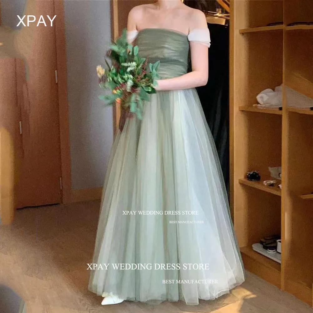 XPAY-Vestidos de Noche coreanos sin tirantes, traje de fiesta de boda, sesión de fotos, hombros descubiertos, cumpleaños, ocasión especial