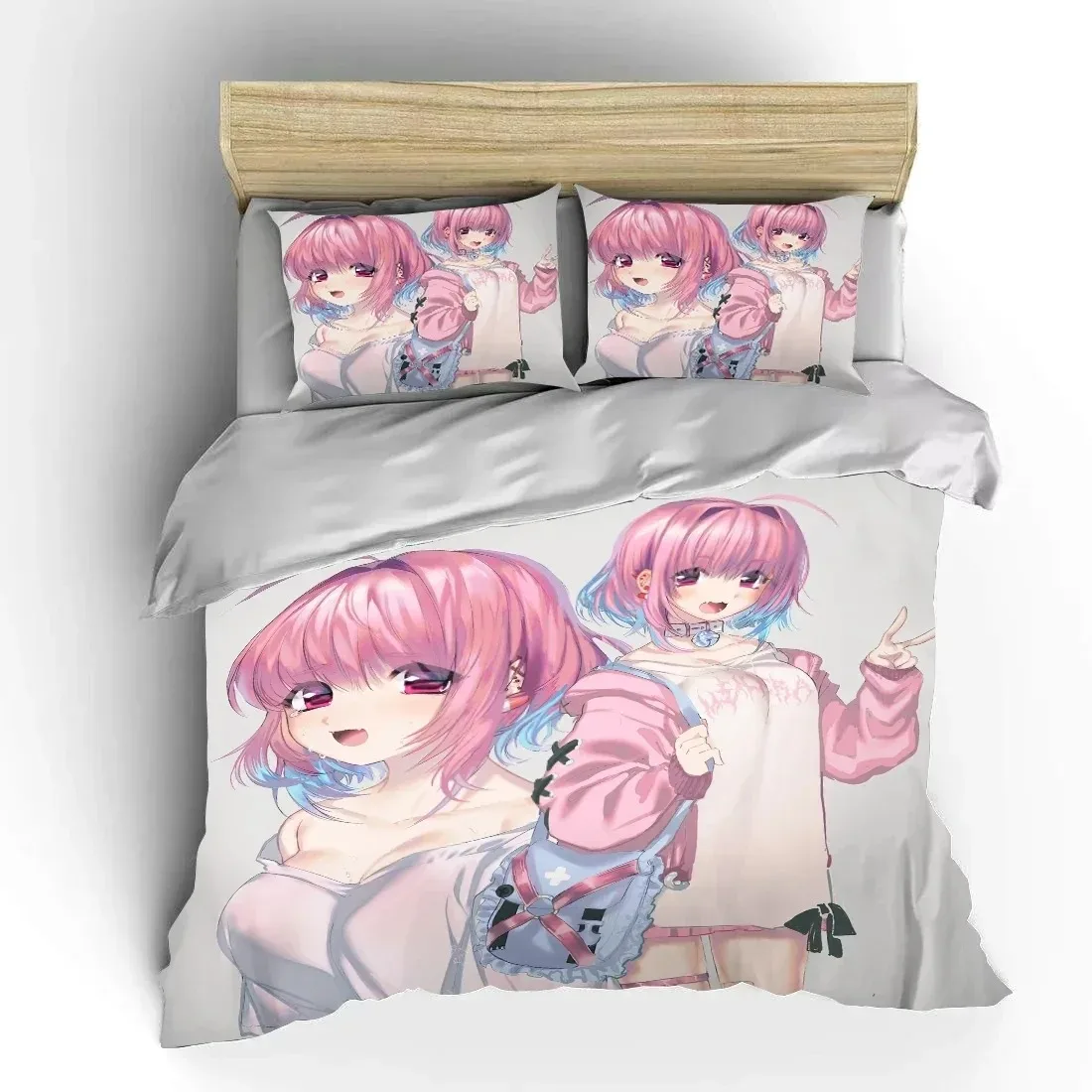 

Japanese 3D Anime Moe Double Bed Duvet Cover Bed European Bedding Sets Home Textiles Luxury Pillow Cases Bedroom Bedding Sets
