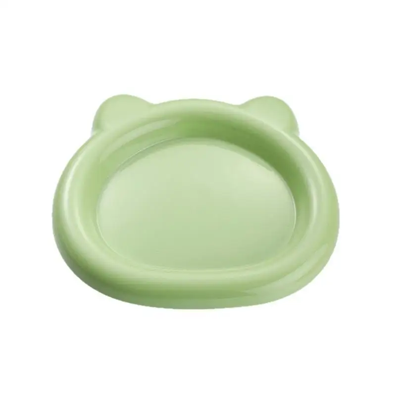 Bear Shaped Cat Food Plates Food Safe Unbreakable Lightweight Plastic Dishes for Puppy Kitten Meal Serving