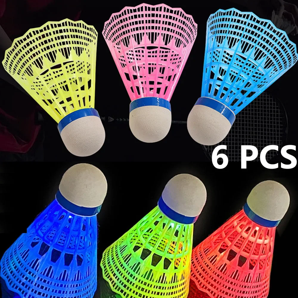 

Long Lasting Glowing Nylon Badminton Ball Multicolor Options Outdoor Practice Shuttlecock for Adults Children Outdoor Training