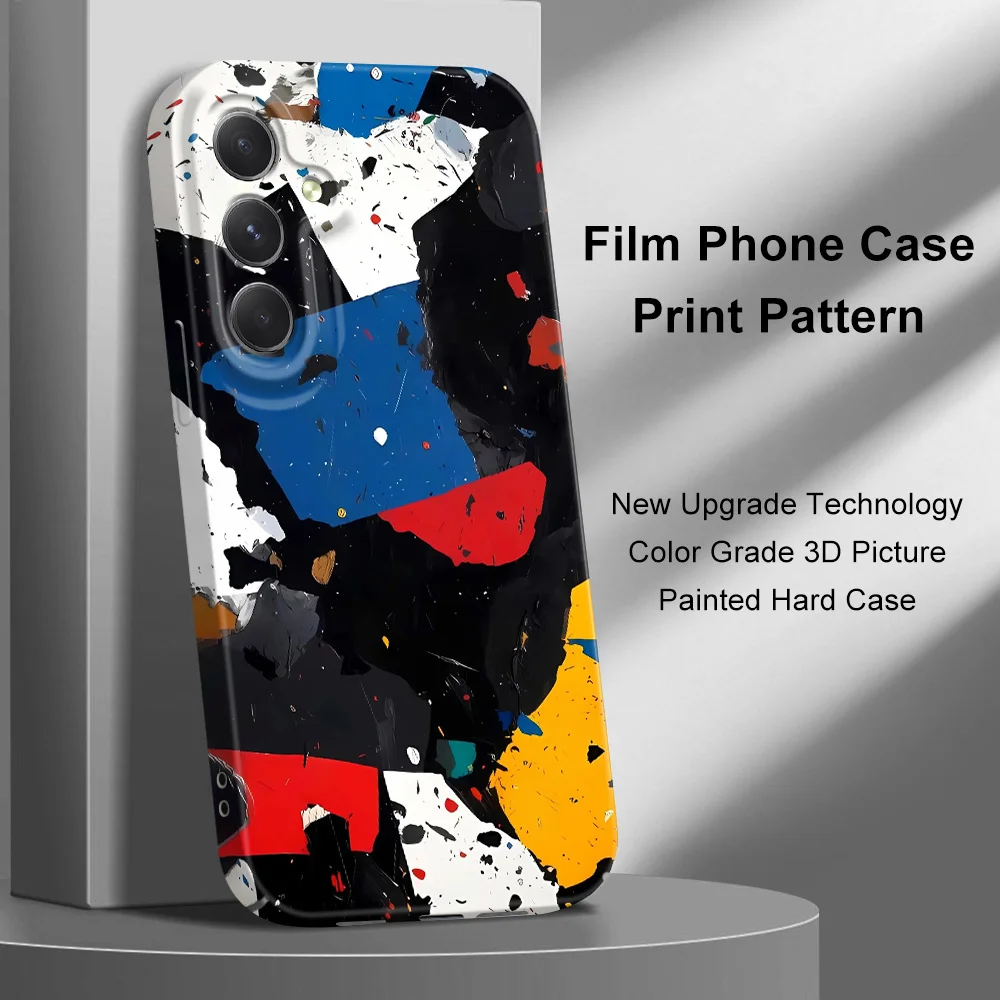 Color Pattern Phone Case For Samsung Galaxy A54 A34 A24 A14 A04 A73 A53 A33 A23 A13 A72 A52 A32 4G 5G Film Hard Cover