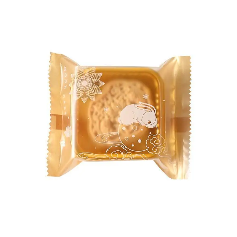 100Pcs Mid Autumn Festival Mooncake Packaging Bags Cute Rabbit Pattern Sealable For Home Baking Holiday Pastry Gift Wrap Supplie