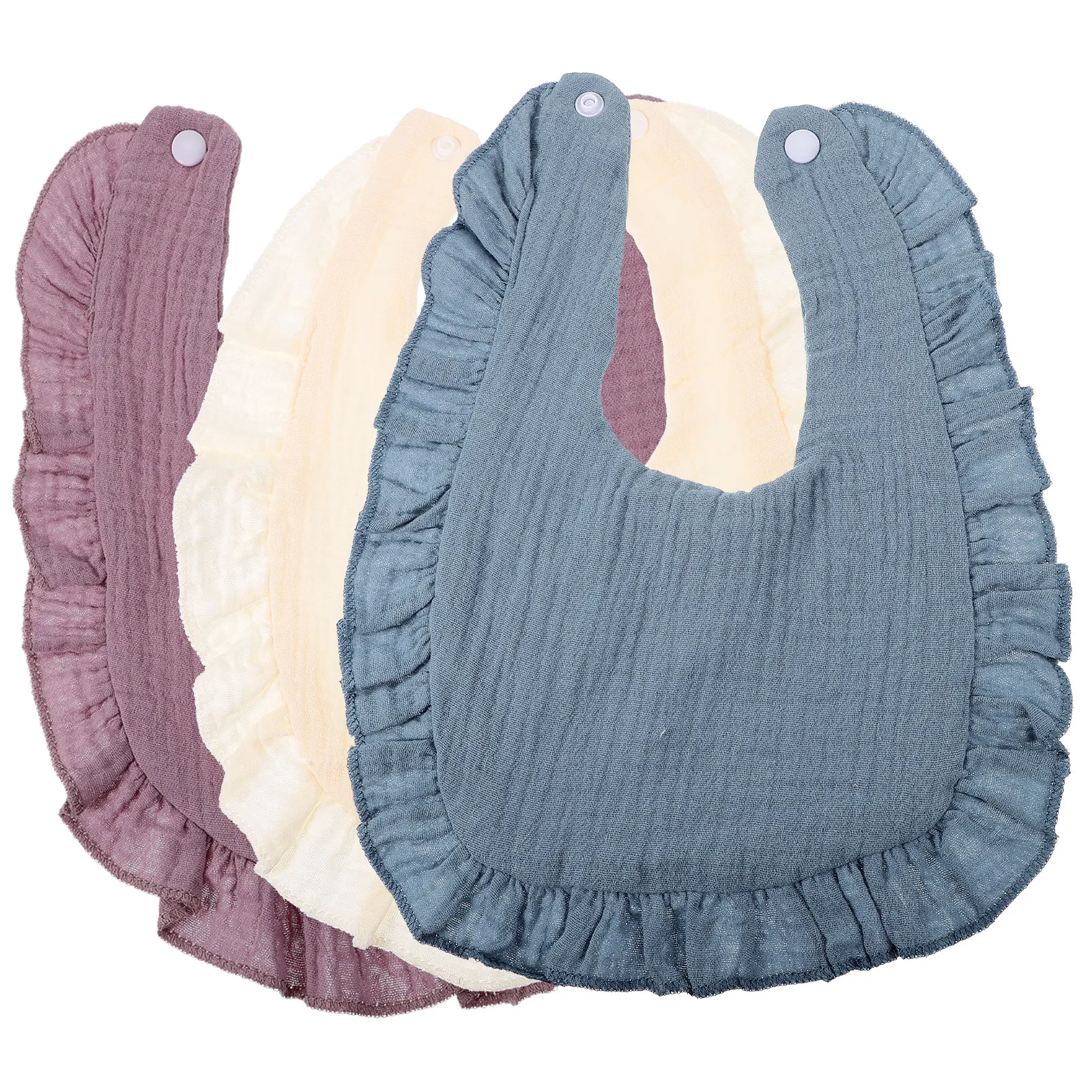 

3Pcs Cute Baby Bibs Cotton Material for Drooling Teething Feeding Multipurpose Bibs for Girls Boys Comfortable Skin-Friendly