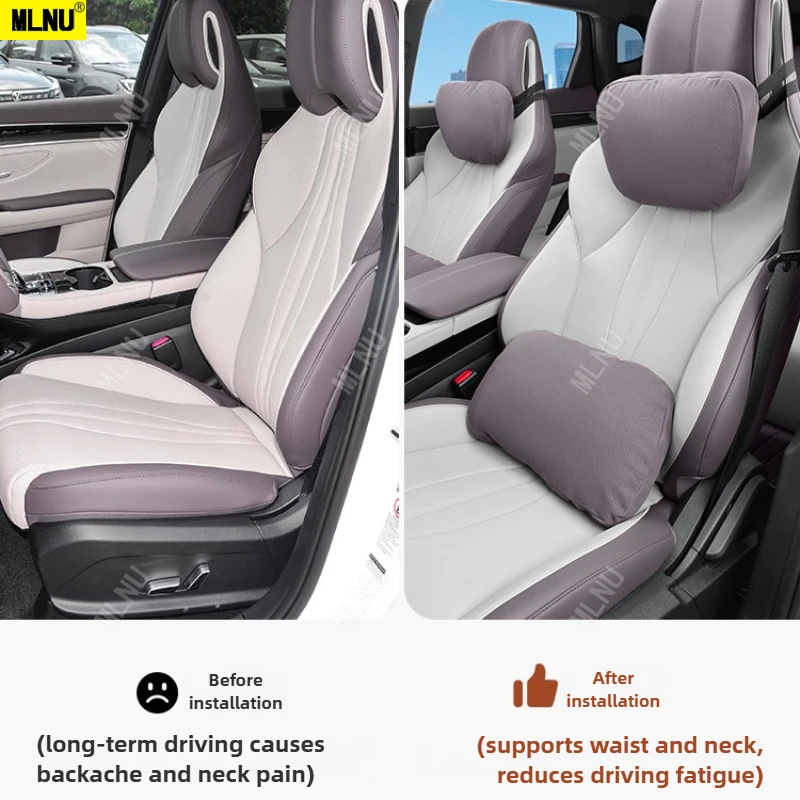 مسند الرأس لدعم قطني من جلد الغزال لـ BYD Seal U/Song PLUS/Sealion 6 ملحقات 2025/2024 جلد مريح لتخفيف التعب 2023 #4