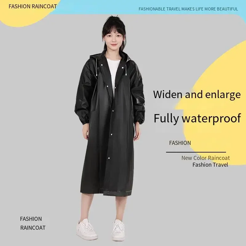 Adult Raincoat Thickened Non-disposable Raincoat Unisex EVA Raincoat Outdoor Light One-piece Long Poncho