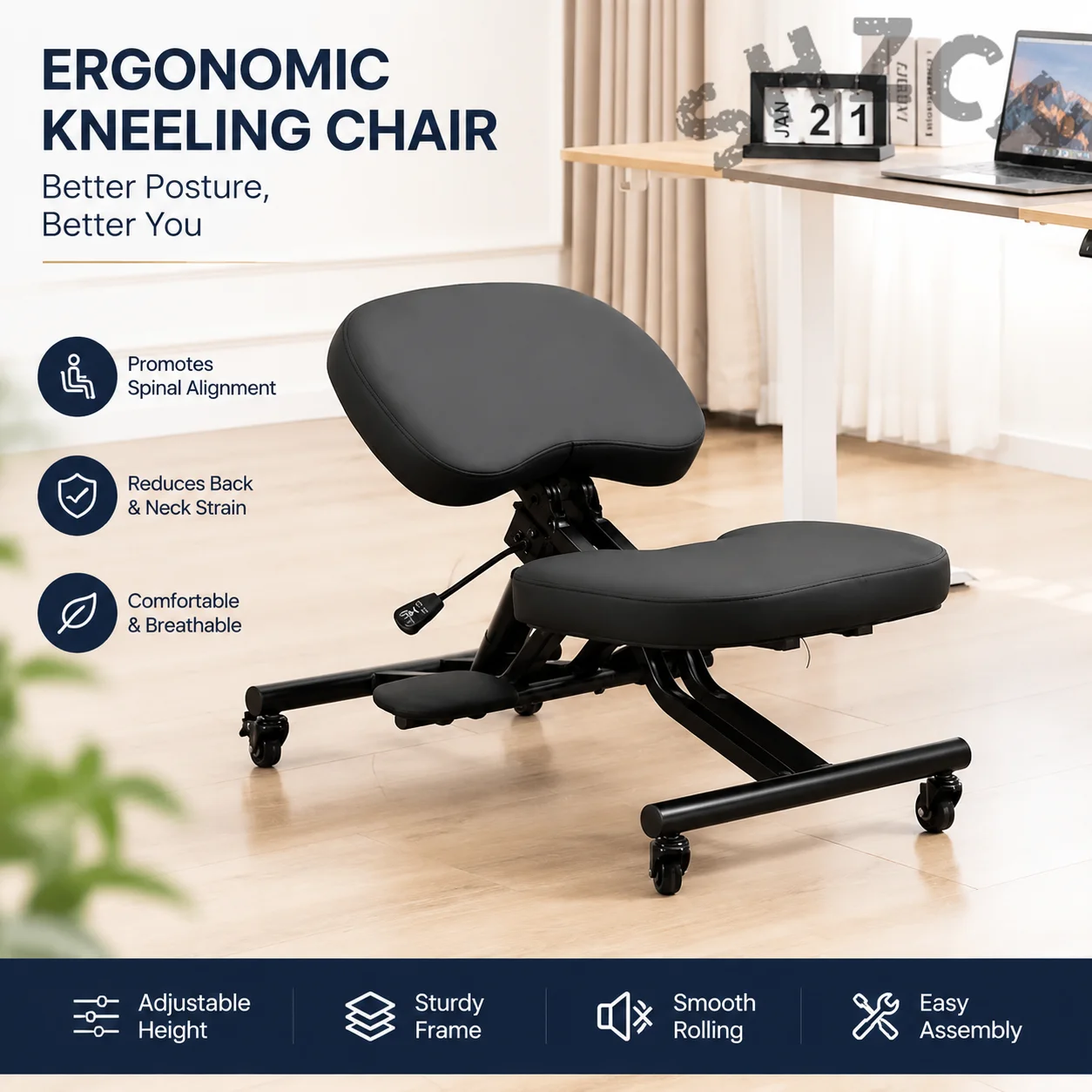 Ergonomic Kneeling Chair Working Study Avoid Hunchback Sitting Posture Correction Chair Home Office Lifting Computer Stool