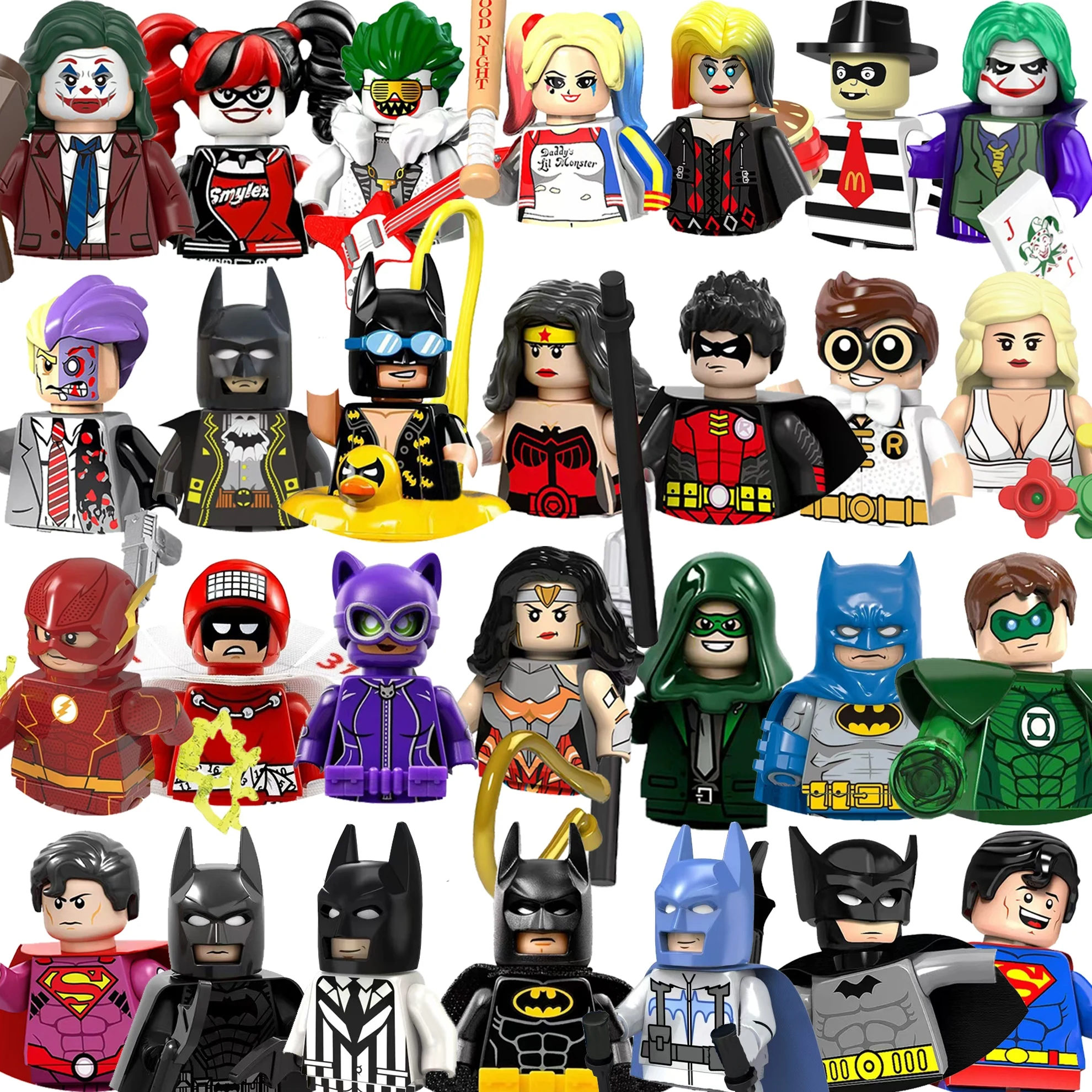 Super Hero classic character Robin Joker Batman building blocks Brick toy mini model doll children's holiday birthday gift