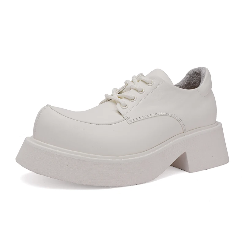 Europa/americano mostrar design casual derby sapatos para homens crescente sapato de couro genuíno versão ampla sapatos de elevador leve