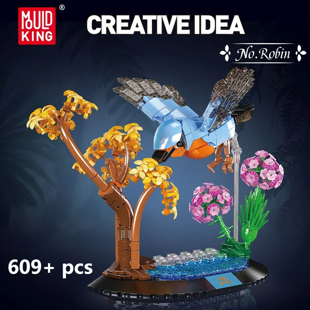

Robin Bird Building Blocks Set 609+ pcs,High-Realism Assembly Toy for Adults,Creative DIY Decoration ,Halloween/Christmas Gift