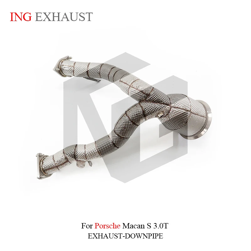 ING Performance Exhaust Catalytic E5 Downpipe for Porsche Macan S 3.0T Engine Pipe ss304 Tube Header Converter System