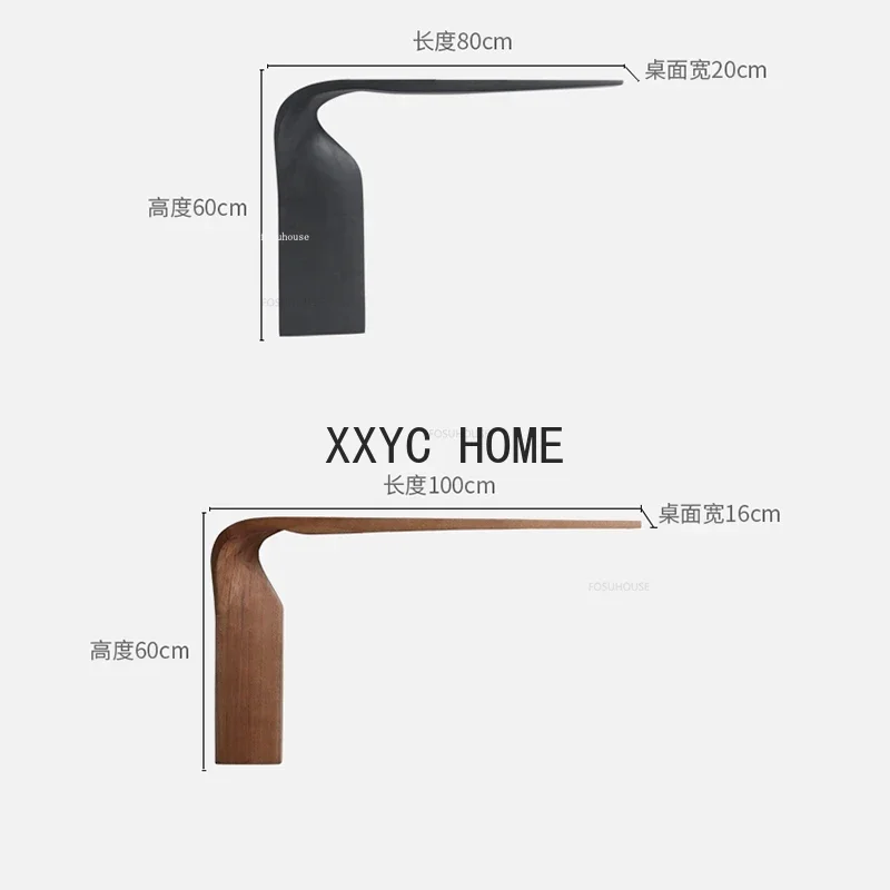 Nordic Simple Art Console Table Creative Entrance Furniture Console High-grade Special-shaped Solid Wood Wall Decorative Table E image 6