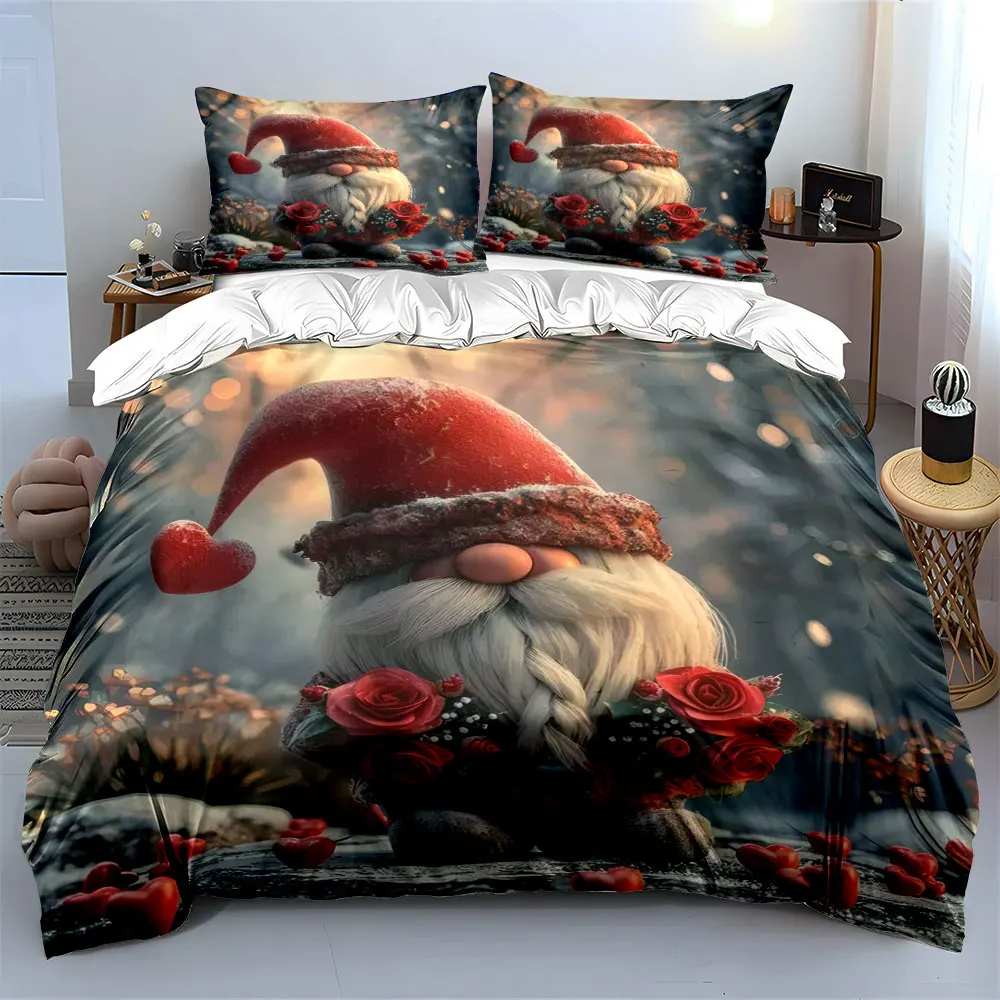 Winter Rose Guardian Elf Print Duvet Cover Bedding Set Included 1*Duvet Cover 2*Pillowcases Luxury gifts