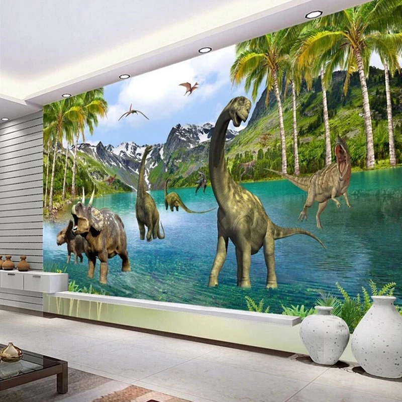 Custom Photo 3D Animal Dinosaurs Bedroom Mural Wallpaper Living room sofa TV background wall restaurant study Hotel wall fabric