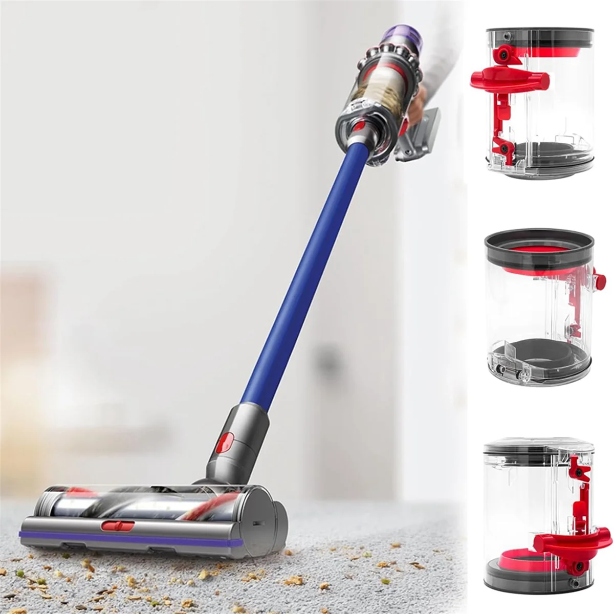 Bac à poussière pour aspirateur Dyson V12 Slim, collecteur de poussière de remplacement pour aspirateur Robot, seau à poussière_A66K