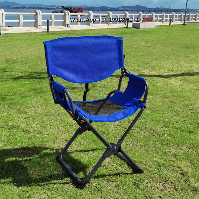 Outdoor Heavy Duty Oversized Portable Folding Beach Fishing Director Camping Chair with Padded Hard Armrests