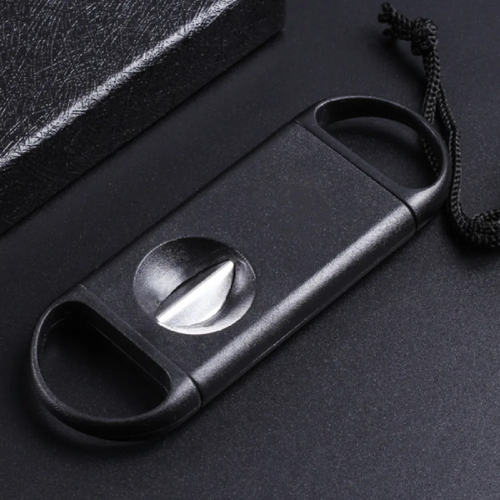 DEJAYA Portable Stainless Steel V-Shaped Cigarro Hole Opener Cigar Cutter Smoking Accessories