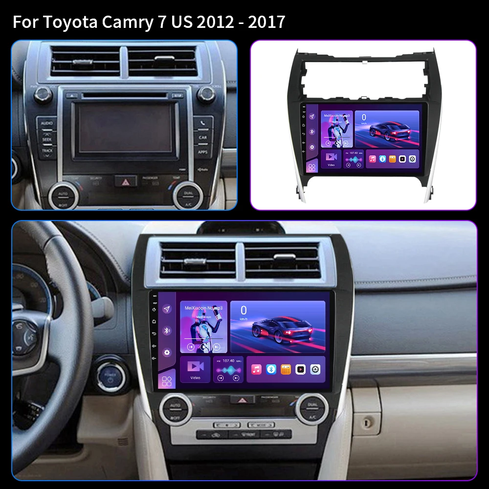 Car Radio Android Auto For Toyota Camry 7 XV 50 55 US Version 2012-2017 Carplay Multimedia Player Stereo 4G 2Din DVD GPS DSP