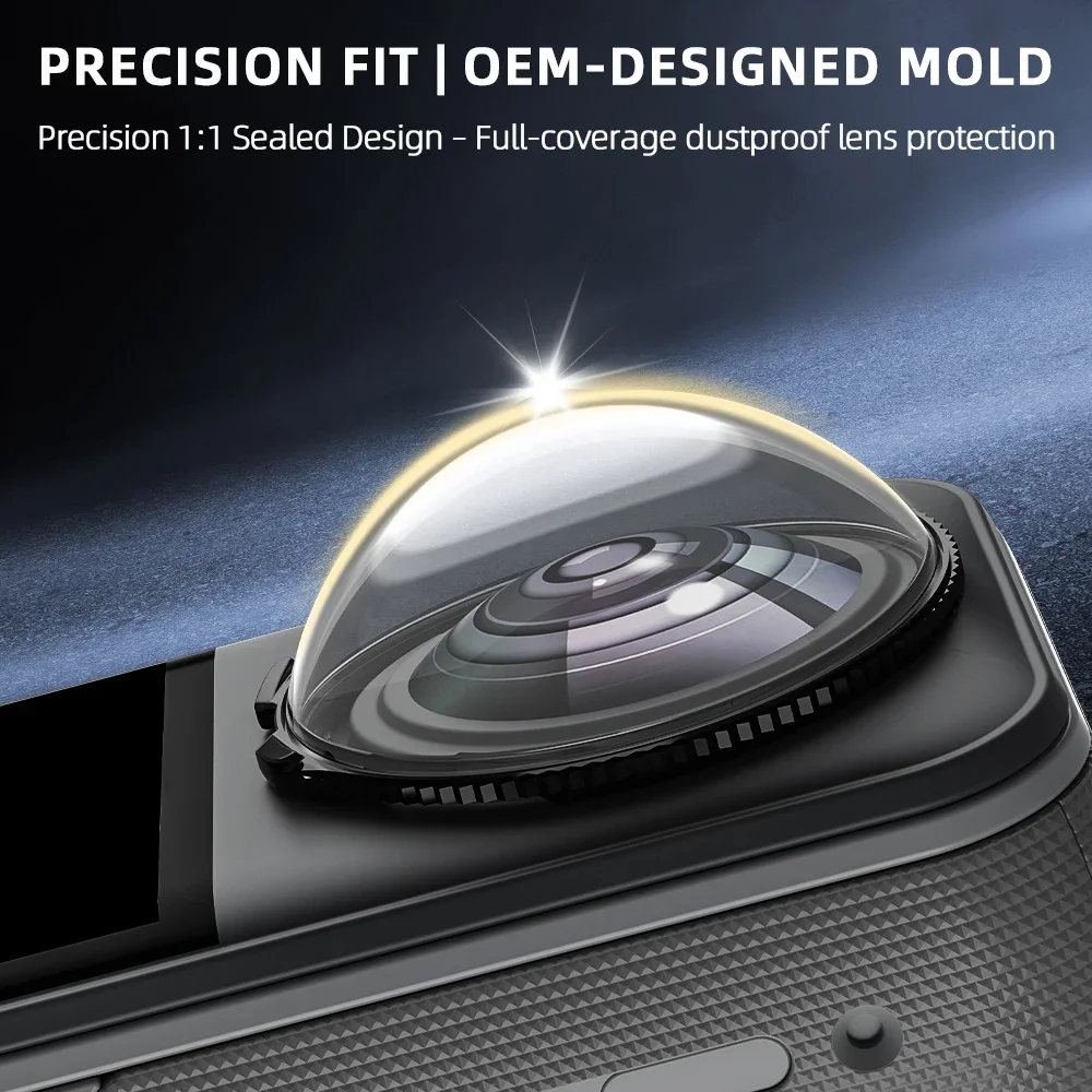 Pelindung Lensa untuk Insta360 X5, Tutup Lensa Anti Gores Kaca Tempered, Penutup Pelindung Kamera Panaromik untuk Aksesori Insta360 X5
