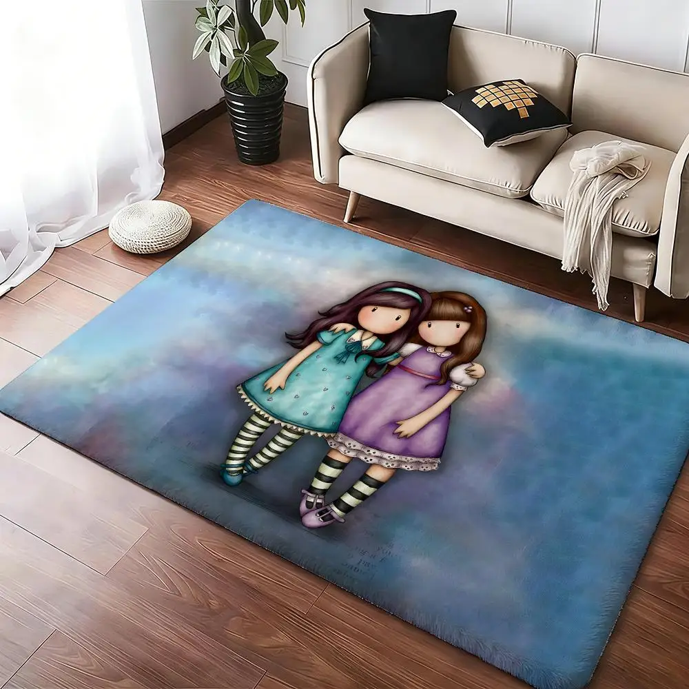 Santoro G-Gorjuss Floor Mat Soft Thickened Absorbent Non-Slip Bedroom Living Room Door Mat Home Decor Flannel Rugs