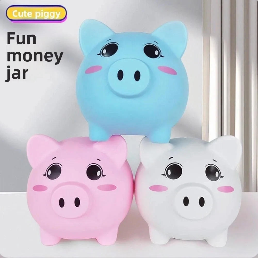 Tirelire Anti-chute décorative de grande capacité, boîtes d'argent de cochon de dessin animé, modèle de réservoir d'épargne, modèle de cochon, pièces de monnaie en espèces