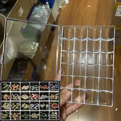 Nail Storage Box Nail Accessory Clear Plastic Organizer Box Shaped Nail Art Charm Rhinestone Display Empty Box DIY Nail Supplies