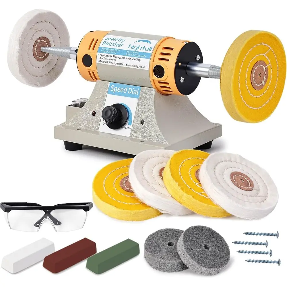 

Jewelry Polisher Versatile Polishers & Buffers for Bench Grinder - Ideal for Jewelry Polishing and Finishing Jobs,With 6 Cloth W
