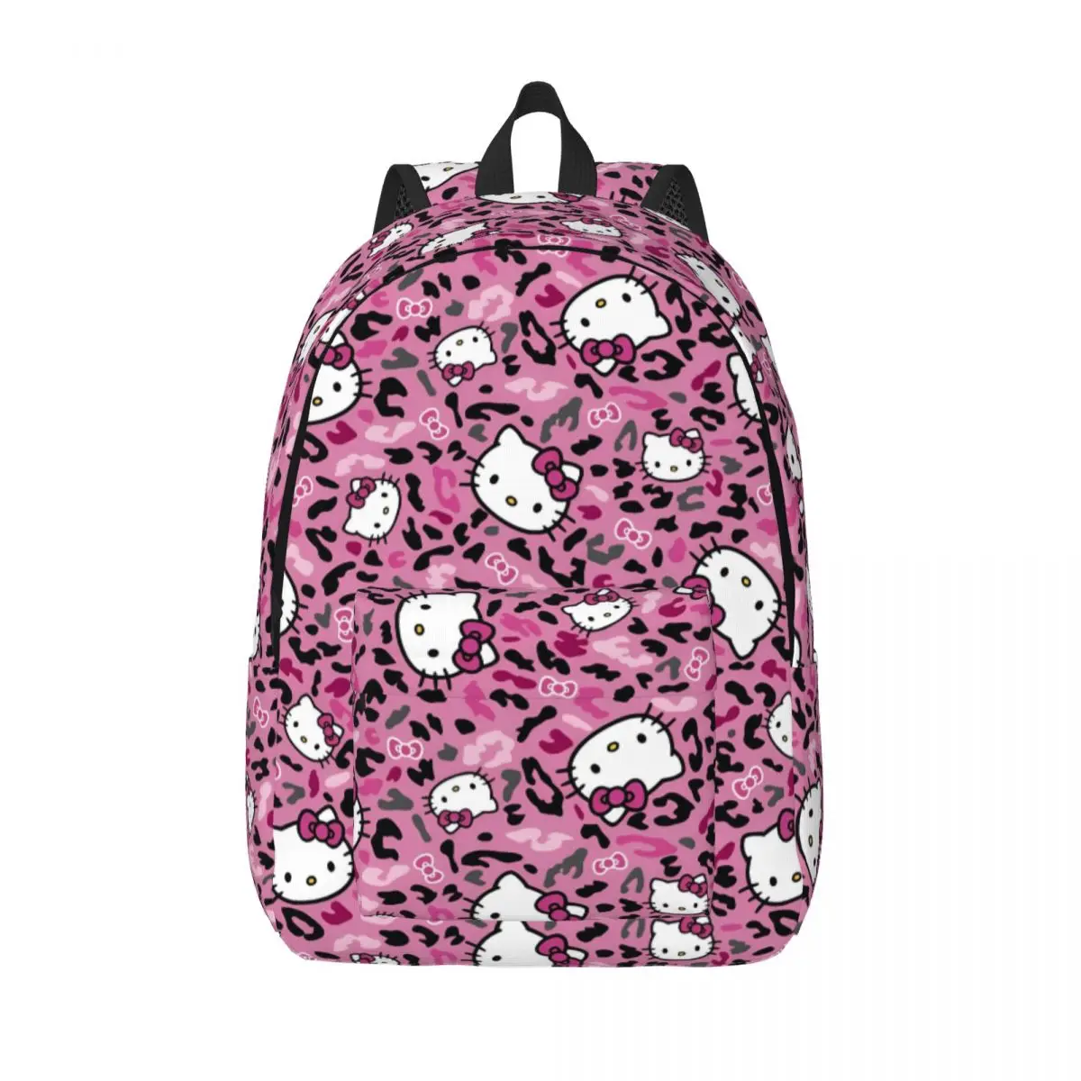 

Hello Kitty Leopard Cartoon Backpack Middle High College School Student Bookbag Teens Daypack Durable