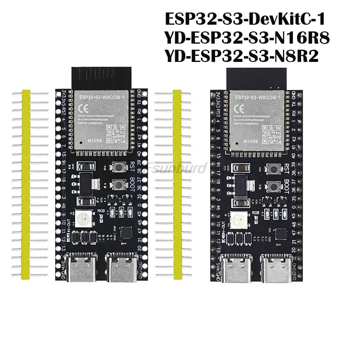 ESP32-S3-DevKitC-1 ESP32-S3 WiFi Bluetooth-compatible BLE 5.0 Mesh Development Board ESP32 Wireless Module YD-ESP32-S3-N8R2