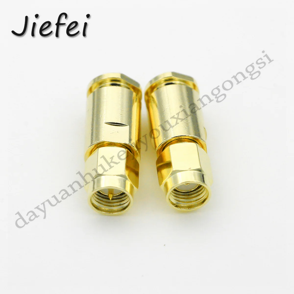 2Pcs New High Quality Brass RF Connector SMA / RP SMA male plug clamp RG58 RG142 LMR195 RG400 cable straight