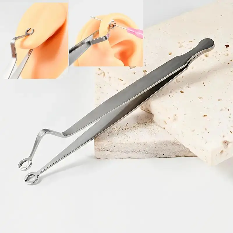 

Хирургическая сталь, профессиональные щипцы для пирсинга живота, уха, языка, перегородки губ, пинцет, зажим, самоблокирующаяся игла для пирсинга, инструмент