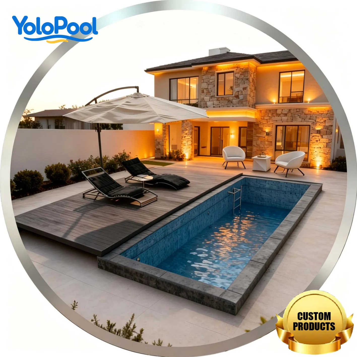 Premium Swimming Pool Activity Platform with Safety Cover Insulation Plate Custom Accessories Bundle for Water Sports