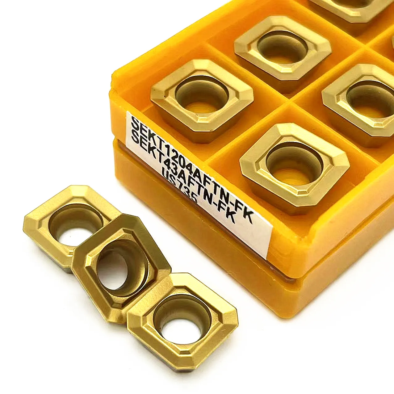 Torno CNC Ferramentas Lâmina De Corte De Metal, Inserções De Carboneto, Inserção De Fresagem, Ferramenta De Torneamento, SEKT1204, AFTN, FK, VP15TF, UE6020, US735