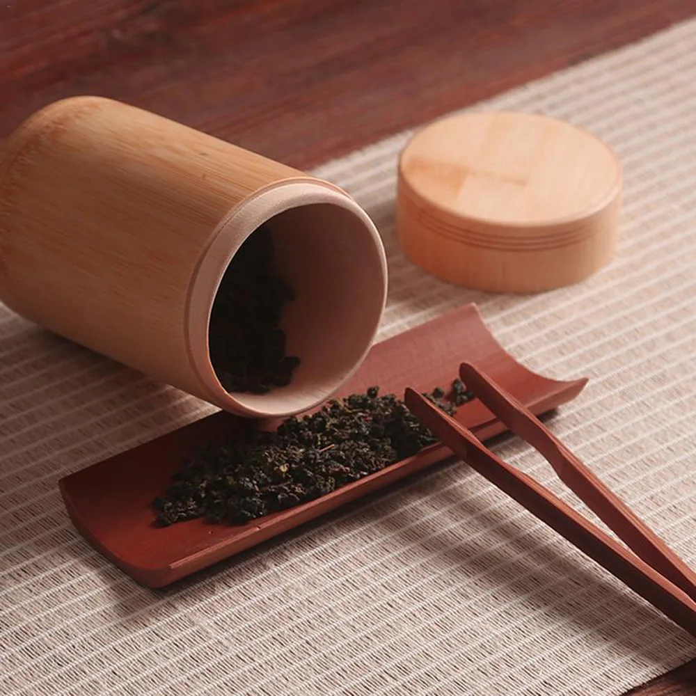 Tube Spice Bottle With Lid Handmade Holder Storage Box Organizer Tea Canister Container