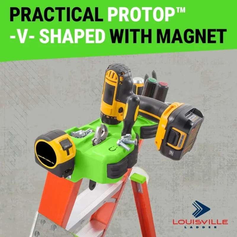 타입 IA 유리섬유 사다리, 4피트 크로스 스텝 디자인, 300파운드 하중, 산업 및 가정용