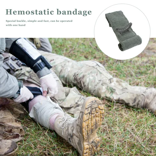 Imagen 2 del producto Vendaje hemostático para primeros auxilios, Kit de vendaje de compresión de emergencia traumática para heridas, ayuda médica del ejército, 5/10 piezas