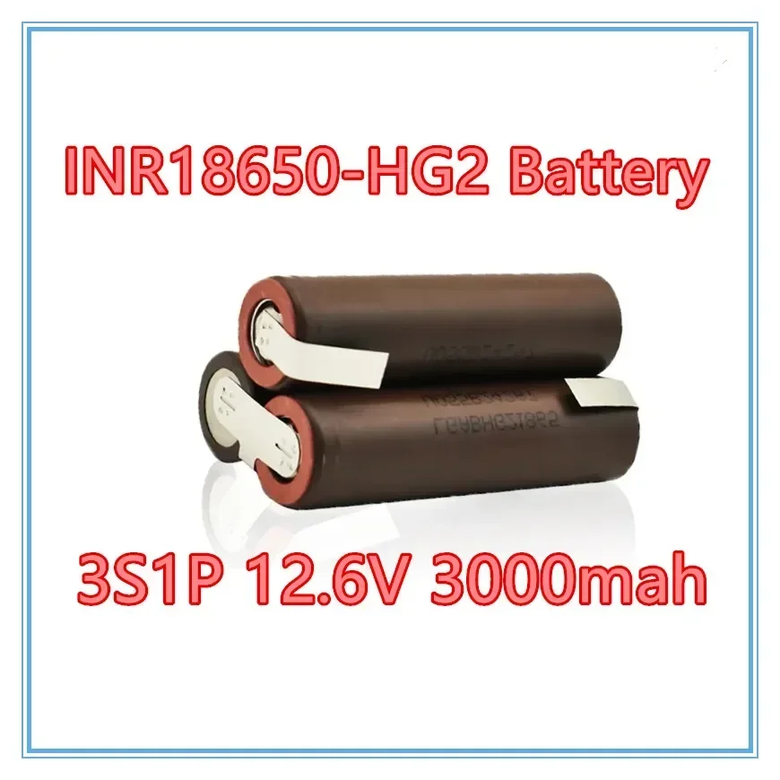 

3s 10,8 v 12,6 v 18v 3000 hg2 6000mah mah Lithium batterie 30a Löt streifen für Schrauben dreher batterie shurika anpassen